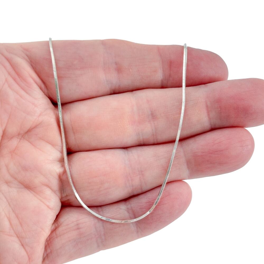 Vintage Italy Sterling Silver 925 Snake Chain Necklace 16"